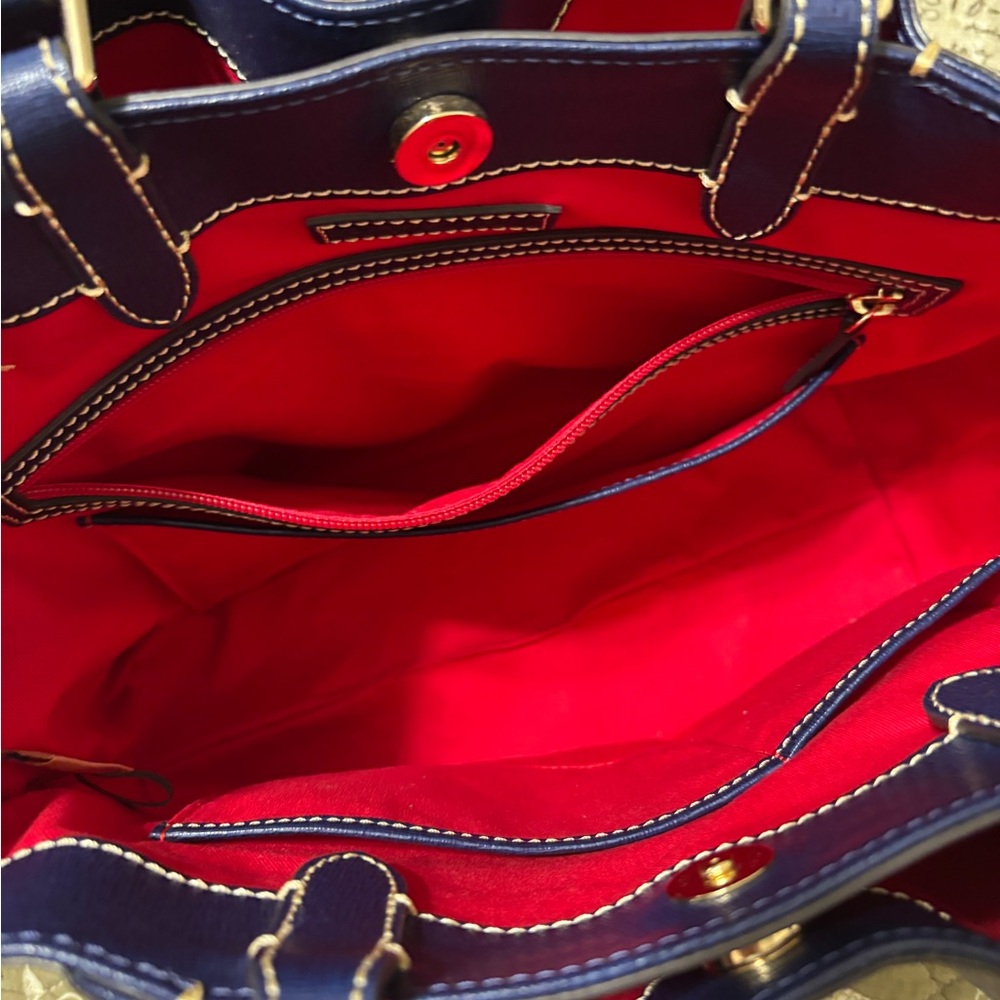 Dooney & Bourke Marine Blue Brenna Leather Bag - Picture 4 of 12